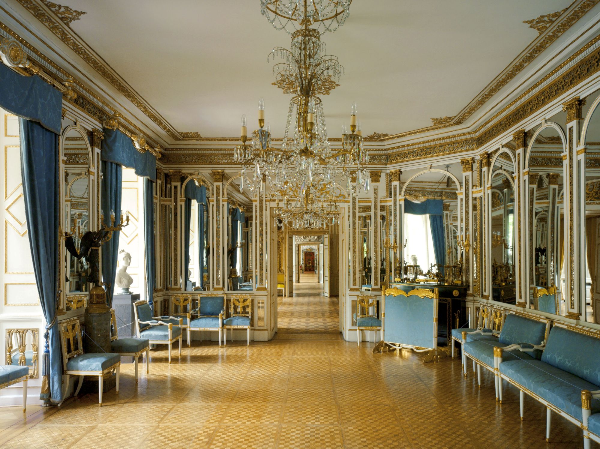 Enfilade im Ostflügel von Schloss St. Emmeram, (c) Foto: Todd Eberle, Fürst Thurn und Taxis ZentralarchivZentralarchiv - Hofbibliothek - Museen